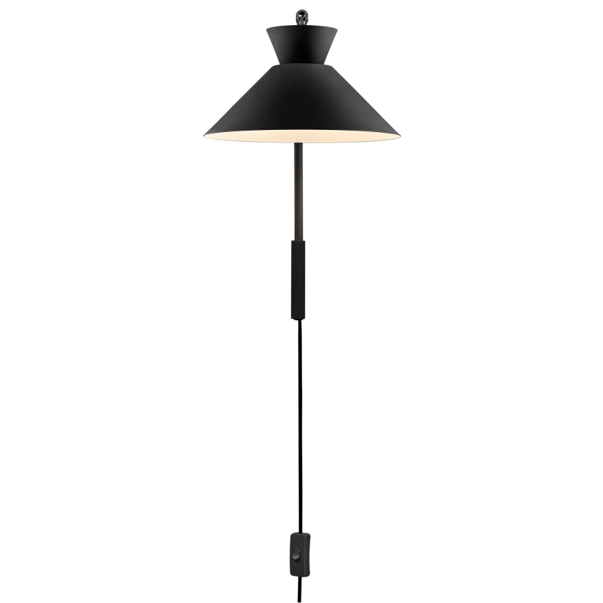 Nordlux - Nástěnná lampa DIAL 1xE27/40W/230V černá