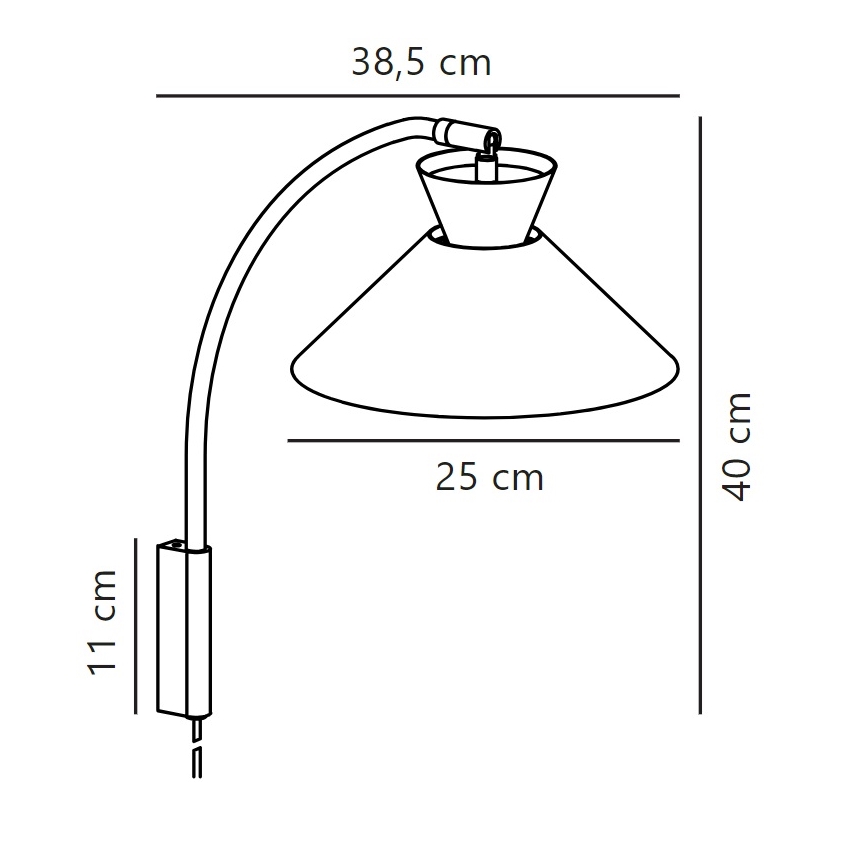 Nordlux - Nástěnná lampa DIAL 1xE27/40W/230V černá