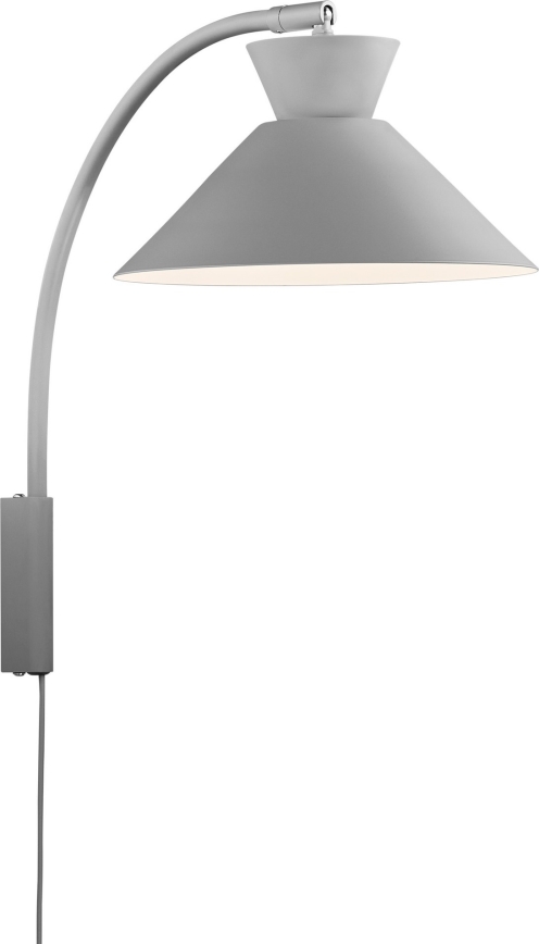 Nordlux - Nástěnná lampa DIAL 1xE27/40W/230V šedá