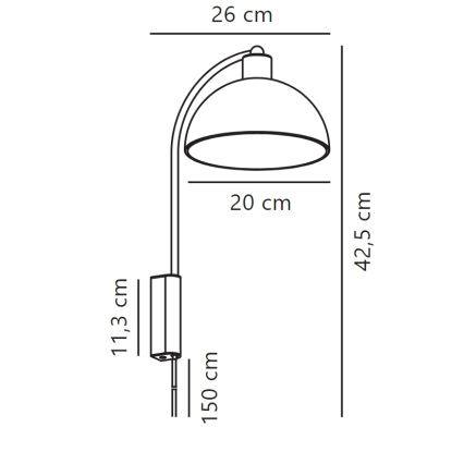 Nordlux - Nástěnná lampa ELLEN 1xE14/40W/230V bílá