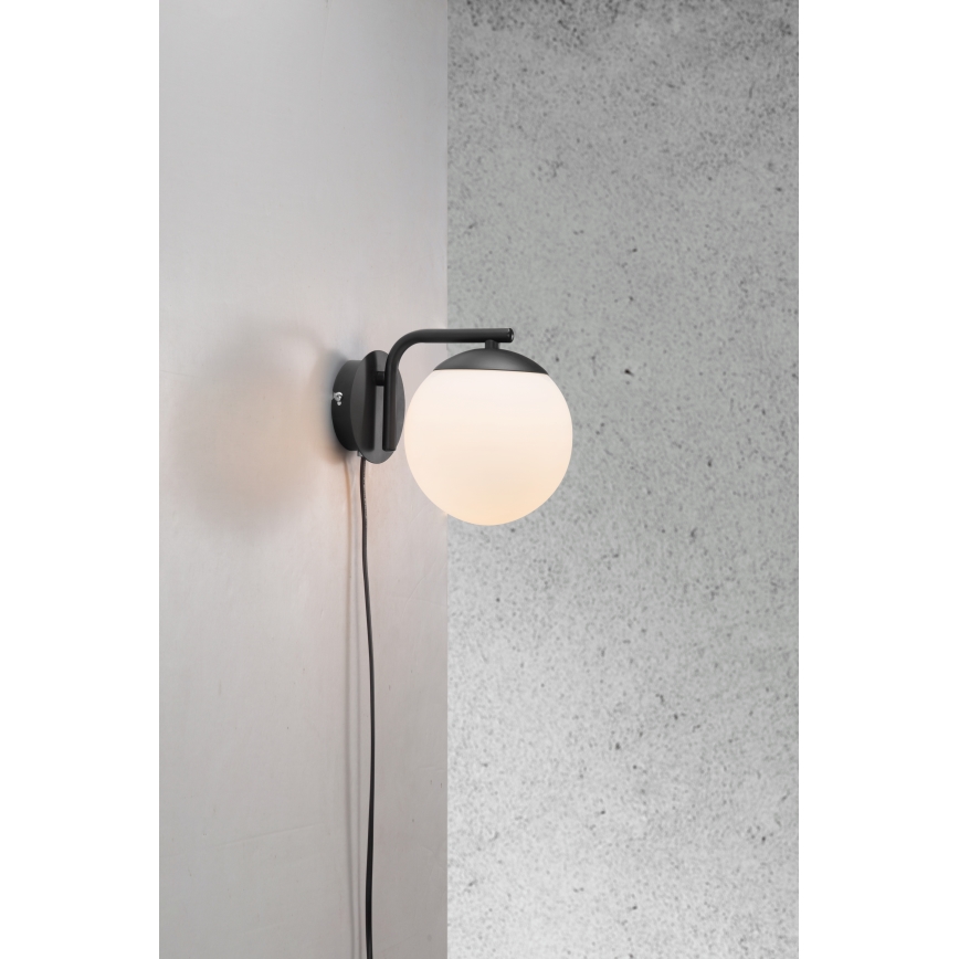 Nordlux - Nástěnná lampa GRANT 1xE14/40W/230V černá