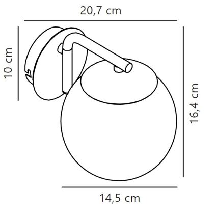 Nordlux - Nástěnná lampa GRANT 1xE14/40W/230V černá