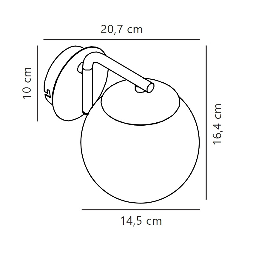 Nordlux - Nástěnná lampa GRANT 1xE14/40W/230V černá