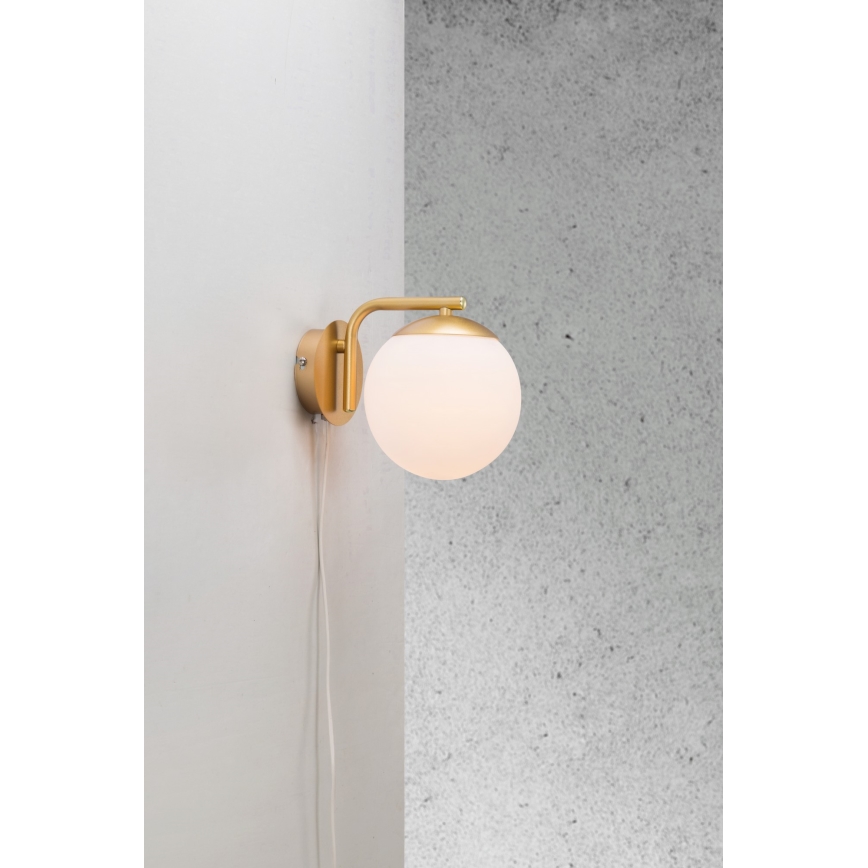 Nordlux - Nástěnná lampa GRANT 1xE14/40W/230V zlatá