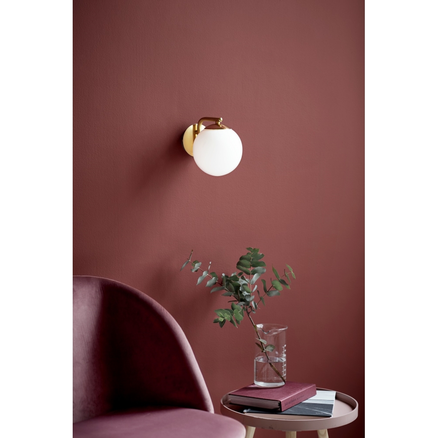 Nordlux - Nástěnná lampa GRANT 1xE14/40W/230V zlatá