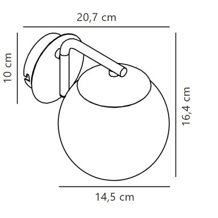 Nordlux - Nástěnná lampa GRANT 1xE14/40W/230V zlatá