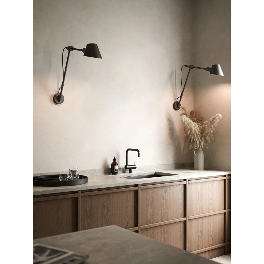 Nordlux - Nástěnná lampa STAY 1xE27/60W/230V černá