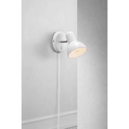 Nordlux - Nástěnná lampa TEXAS 1xE27/60W/230V bílá
