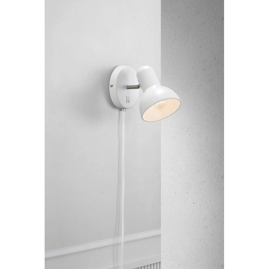 Nordlux - Nástěnná lampa TEXAS 1xE27/60W/230V bílá