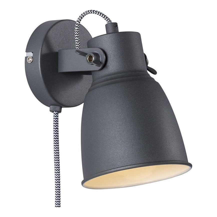 Nordlux - Nástěnné bodové svítidlo ADRIAN 1xE27/25W/230V antracit