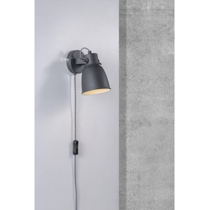 Nordlux - Nástěnné bodové svítidlo ADRIAN 1xE27/25W/230V antracit