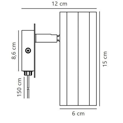Nordlux - Nástěnné bodové svítidlo ALANIS 1xGU10/15W/230V černá