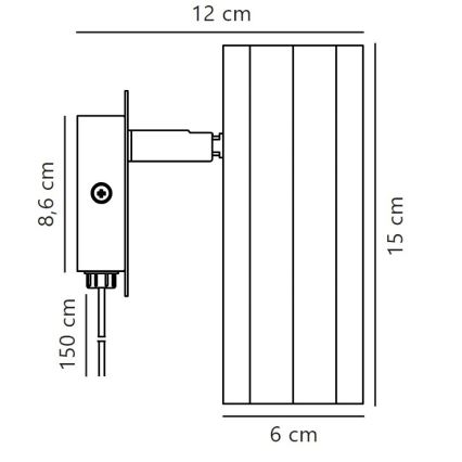 Nordlux - Nástěnné bodové svítidlo ALANIS 1xGU10/15W/230V zlatá
