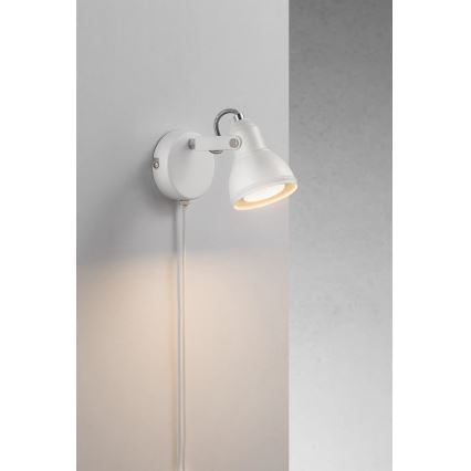 Nordlux - Nástěnné bodové svítidlo ASLAK 1xGU10/35W/230V bílá