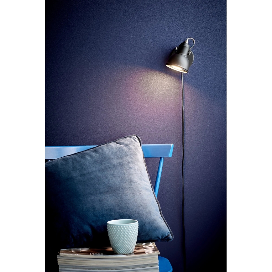 Nordlux - Nástěnné bodové svítidlo ASLAK 1xGU10/35W/230V černá