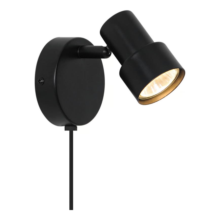 Nordlux - Nástěnné bodové svítidlo BOSTON 1xGU10/5W/230V černá