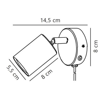 Nordlux - Nástěnné bodové svítidlo EXPLORE 1xGU10/7W/230V bílá