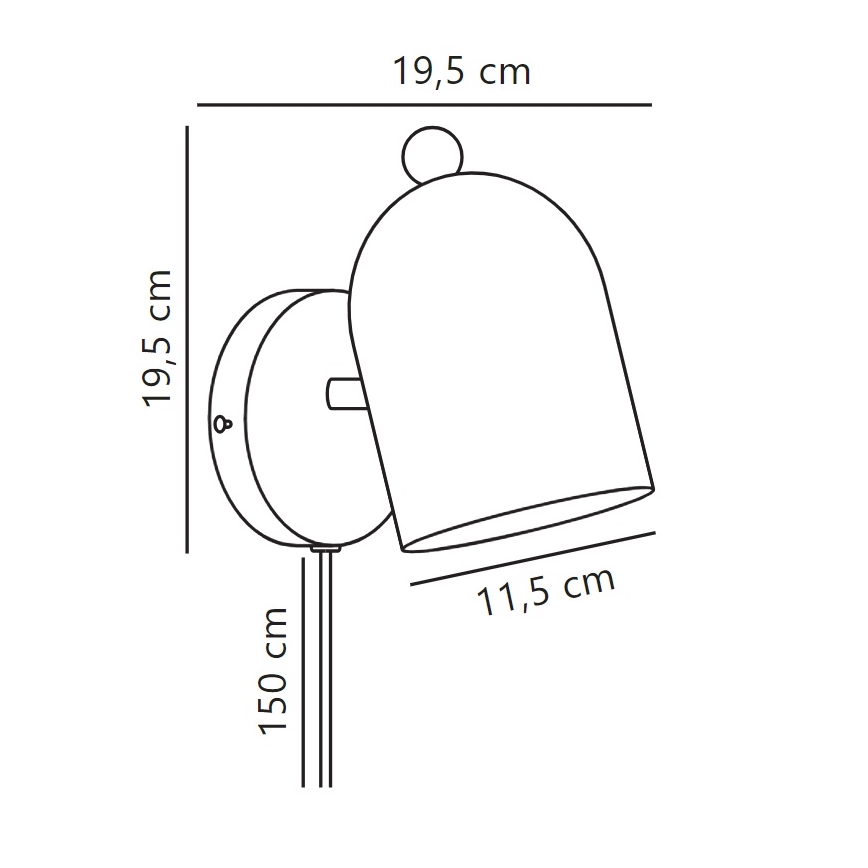 Nordlux - Nástěnné bodové svítidlo GASTON 1xE27/15W/230V modrá