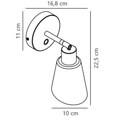Nordlux - Nástěnné bodové svítidlo MOLLI 1xE14/25W/230V