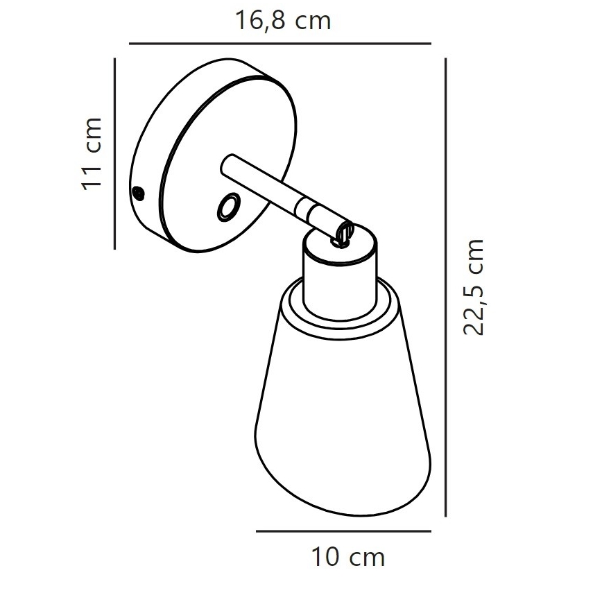 Nordlux - Nástěnné bodové svítidlo MOLLI 1xE14/25W/230V