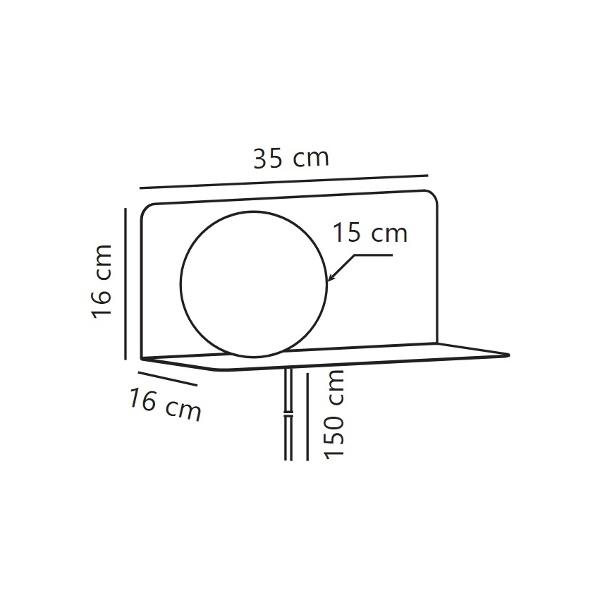 Nordlux - Nástěnné svítidlo s poličkou LILIBETH 1xE14/25W/230V bílá