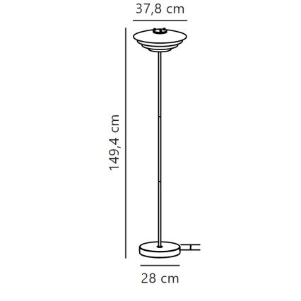 Nordlux - Stojací lampa BRETAGNE 1xG9/25W/230V antracit