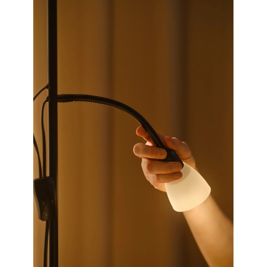 Nordlux - Stojací lampa LAURIA 1xE27/40W/230V + 1xE14/15W černá