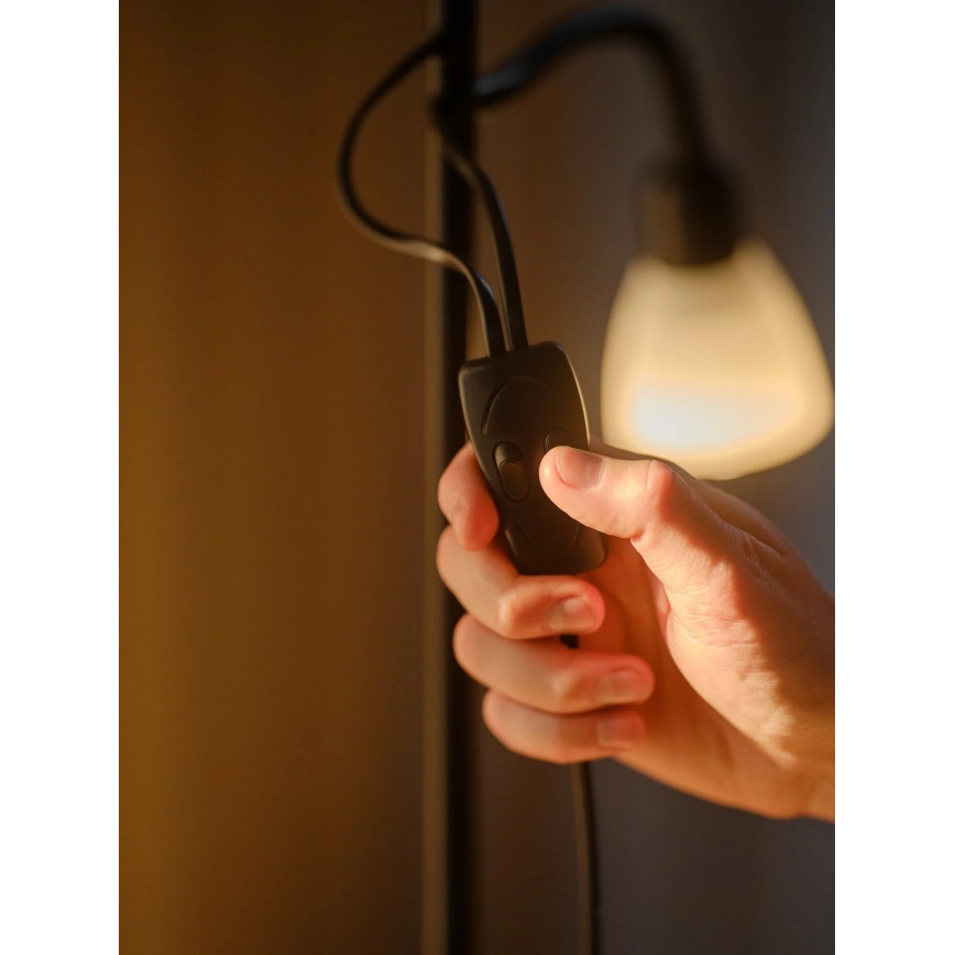 Nordlux - Stojací lampa LAURIA 1xE27/40W/230V + 1xE14/15W černá