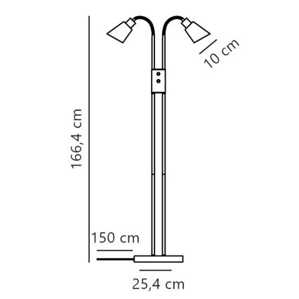 Nordlux - Stojací lampa MOLLI 2xE14/25W/230V