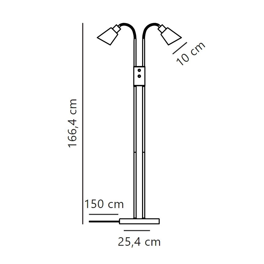 Nordlux - Stojací lampa MOLLI 2xE14/25W/230V