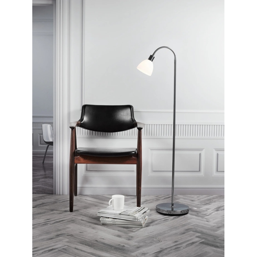 Nordlux - Stojací lampa RAY 1xE14/25W/230V lesklý chrom 153,5 cm