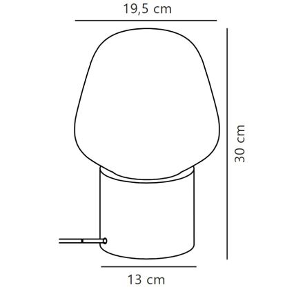 Nordlux - Stolní lampa CHRISTINA 1xE27/25W/230V beton/černá