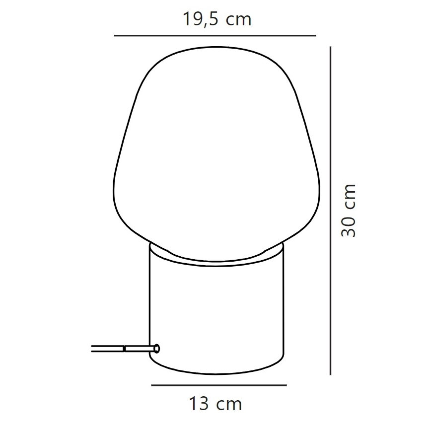 Nordlux - Stolní lampa CHRISTINA 1xE27/25W/230V beton/černá
