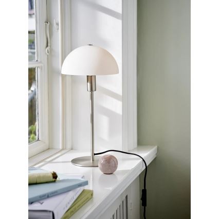 Nordlux - Stolní lampa ELLEN 1xE14/40W/230V matný chrom/bílá