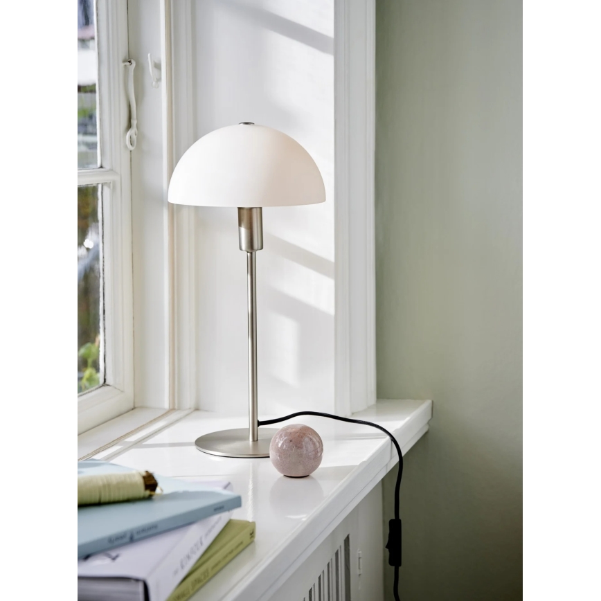 Nordlux - Stolní lampa ELLEN 1xE14/40W/230V matný chrom/bílá