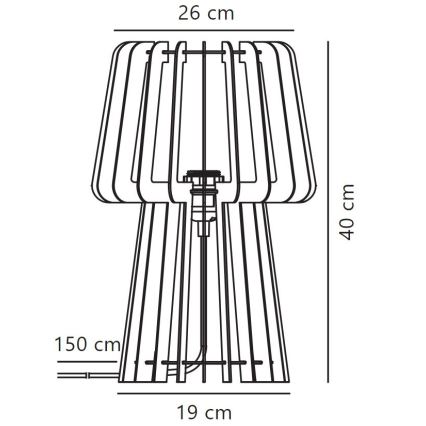 Nordlux - Stolní lampa GROA 1xE27/40W/230V