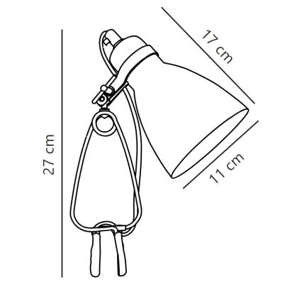 Nordlux - Stolní lampa s klipem CYCLONE 1xE14/15W/230V bílá