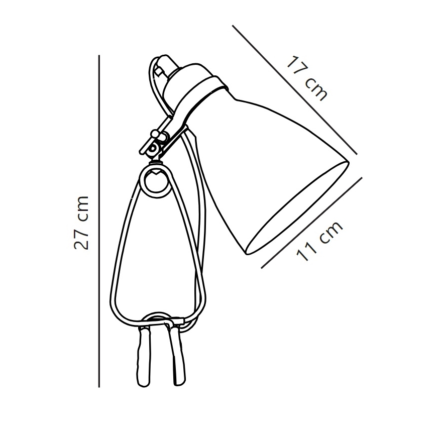 Nordlux - Stolní lampa s klipem CYCLONE 1xE14/15W/230V bílá