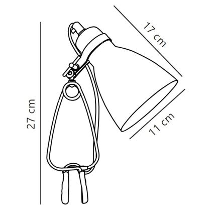 Nordlux - Stolní lampa s klipem CYCLONE 1xE14/15W/230V černá