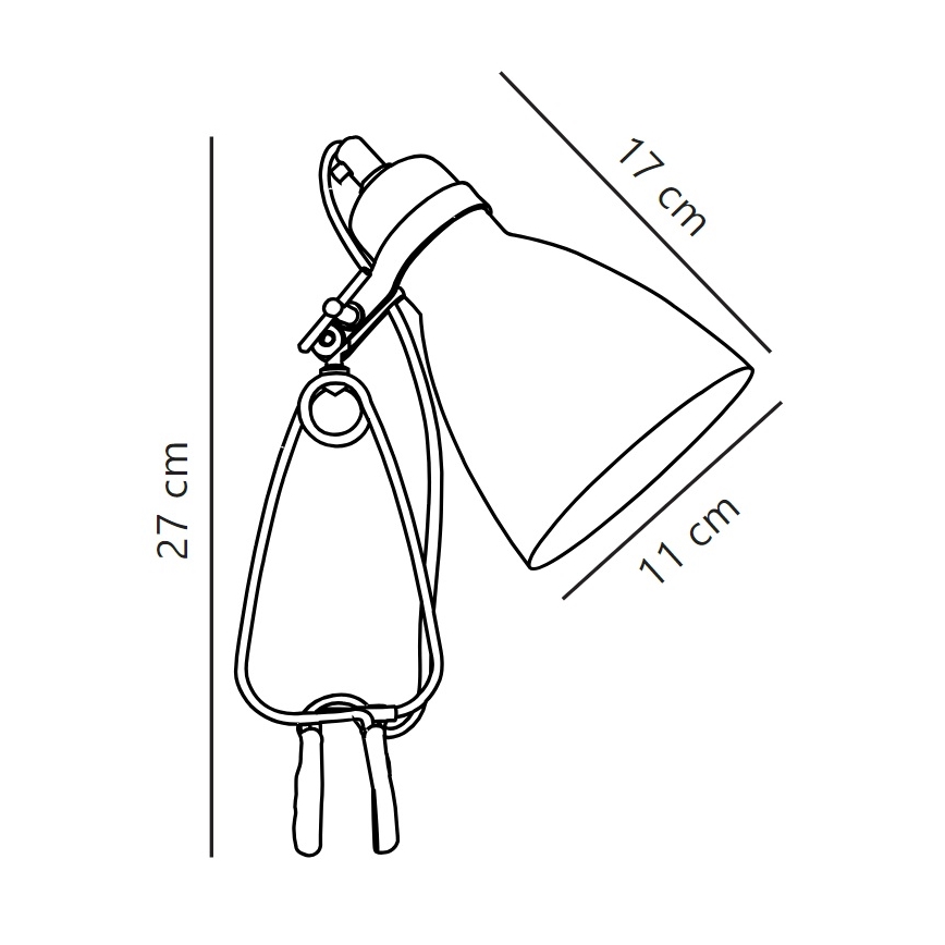 Nordlux - Stolní lampa s klipem CYCLONE 1xE14/15W/230V černá