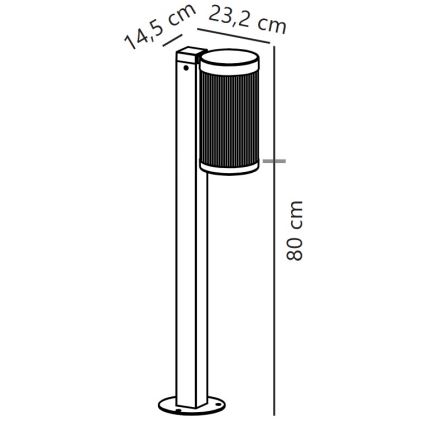 Nordlux - Venkovní lampa COUPAR 1xE27/25W/230V IP54 80 cm bílá