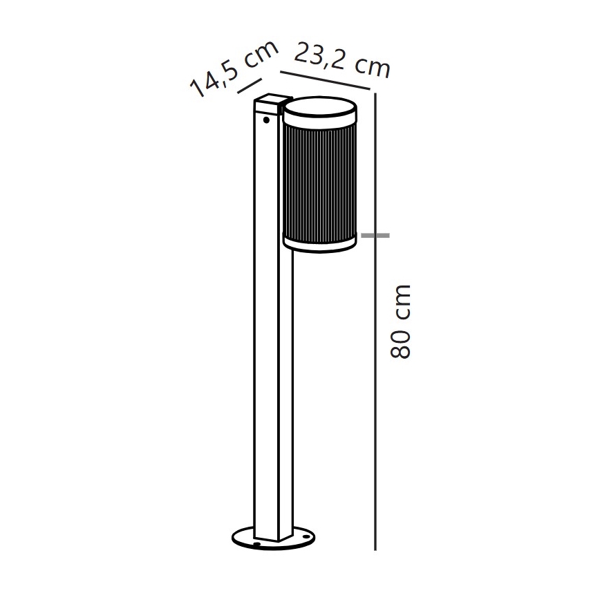 Nordlux - Venkovní lampa COUPAR 1xE27/25W/230V IP54 80 cm bílá