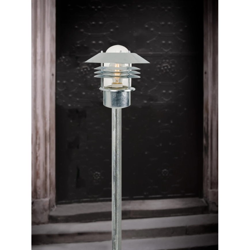 Nordlux - Venkovní lampa VEJERS 1xE27/60W/230V IP54 stříbrná 92 cm