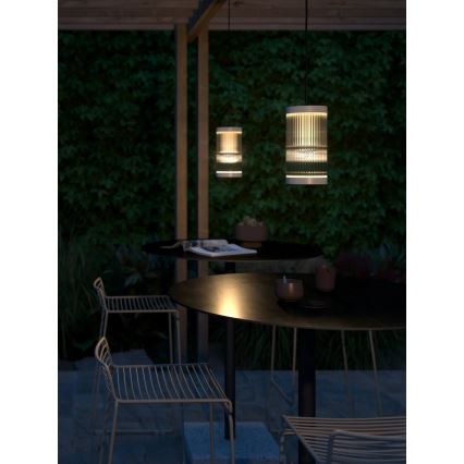 Nordlux - Venkovní lustr na lanku COUPAR 1xE27/25W/230V IP33 pr. 13 cm krémová
