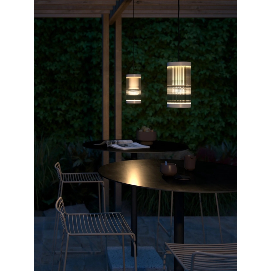Nordlux - Venkovní lustr na lanku COUPAR 1xE27/25W/230V IP33 pr. 13 cm krémová