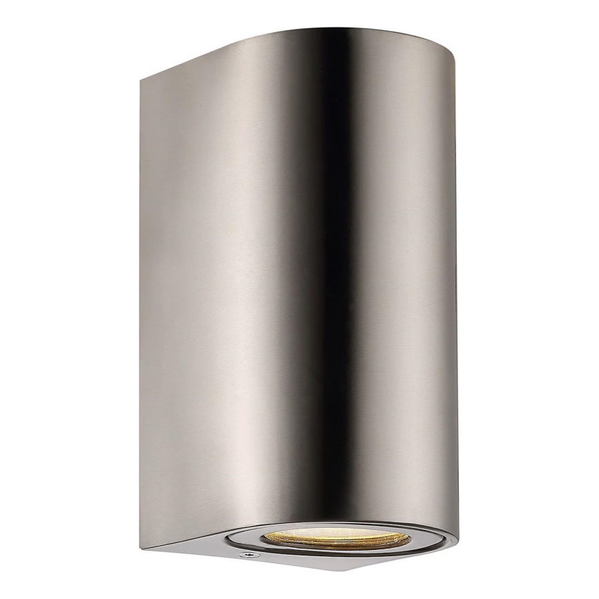 Nordlux - Venkovní nástěnné svítidlo CANTO 2xGU10/28W/230V IP44 nerez