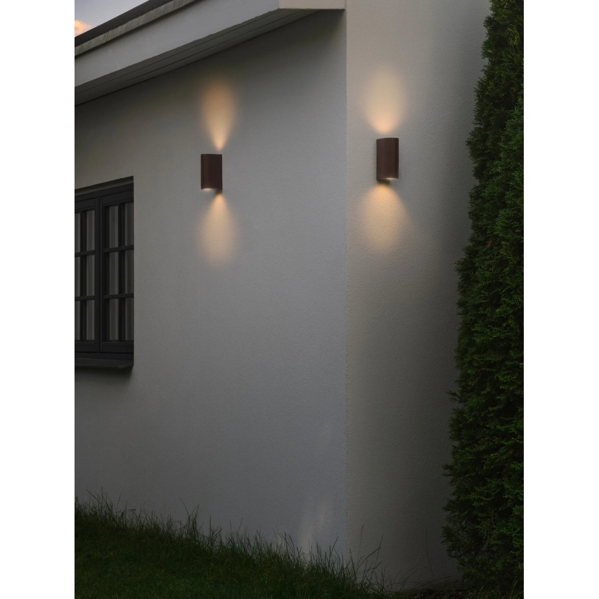 Nordlux - Venkovní nástěnné svítidlo DION 2xGU10/25W/230V IP44 rezavá