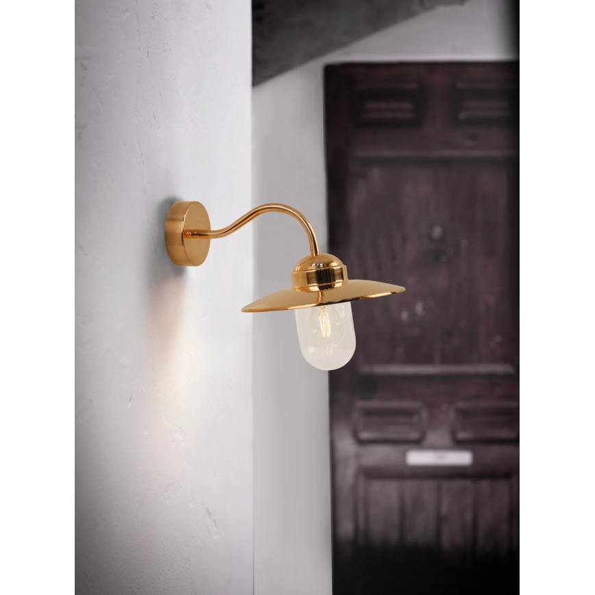 Nordlux - Venkovní nástěnné svítidlo LUXEMBOURG 1xE27/60W/230V IP54 měděná