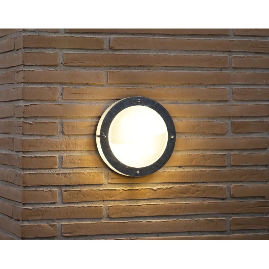 Nordlux - Venkovní nástěnné svítidlo MALTA 1xE27/60W/230V stříbrná