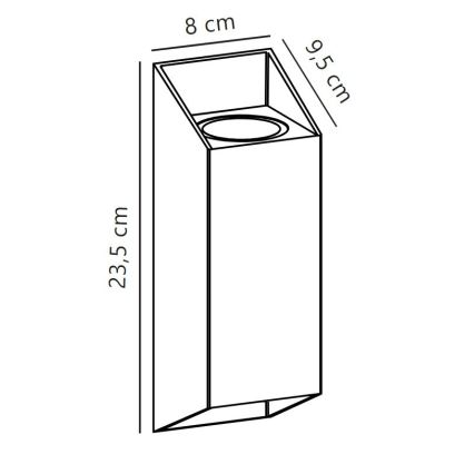 Nordlux - Venkovní nástěnné svítidlo NICO 2xGU10/25W/230V IP54 antracit